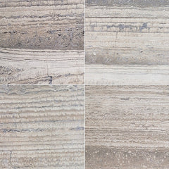 Silver Honed Travertine Tile 12''x12''x3/8'' Zicana Boutique - Zicana Boutique - 1