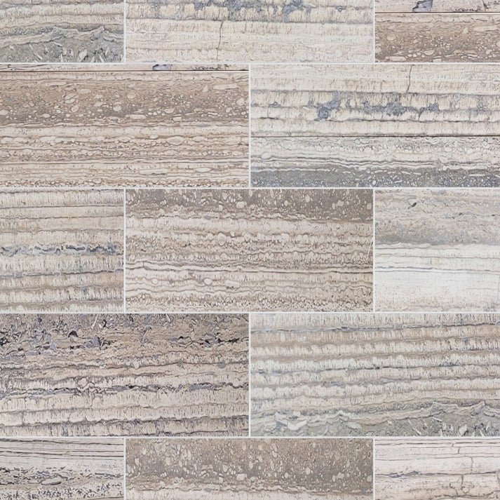 Silver Honed Travertine Tile 6''x12'' Zicana Boutique - Zicana Boutique - 1