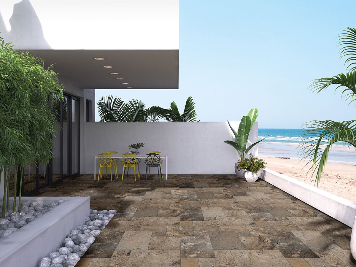 Silver Travertine MSI Field Tiles 48" X 48" Tumbled Kit MSI - Zicana Boutique - 3