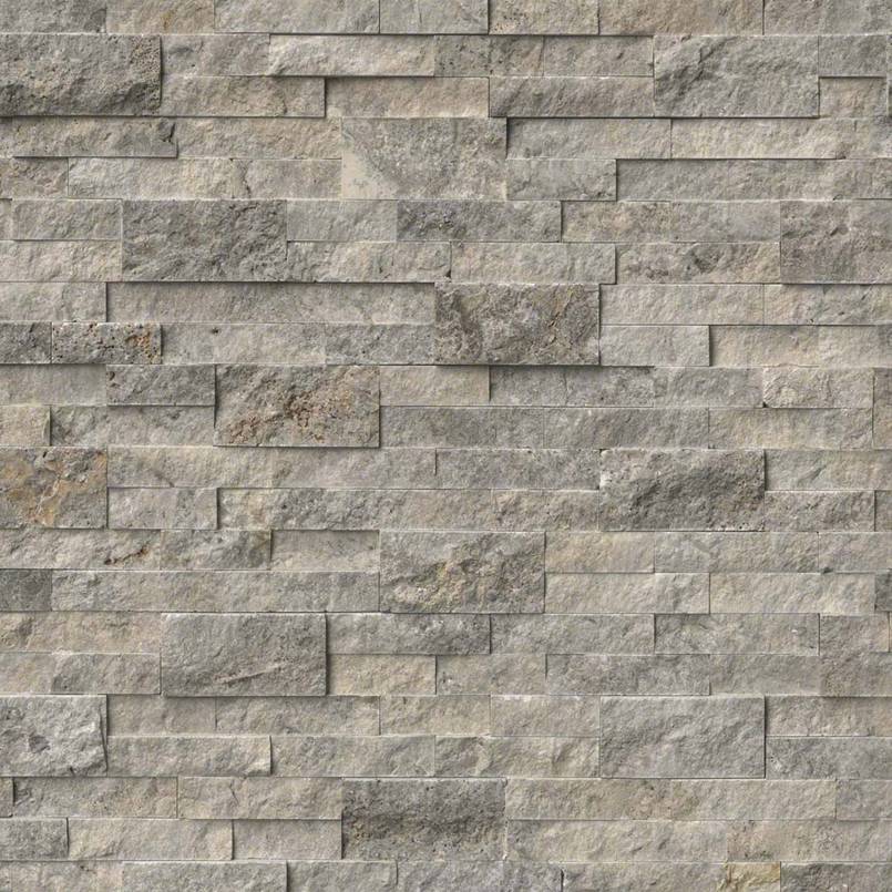 Silver Travertine MSI Field Tiles 6" X 24" Stacked Pattern MSI - Zicana Boutique - 1