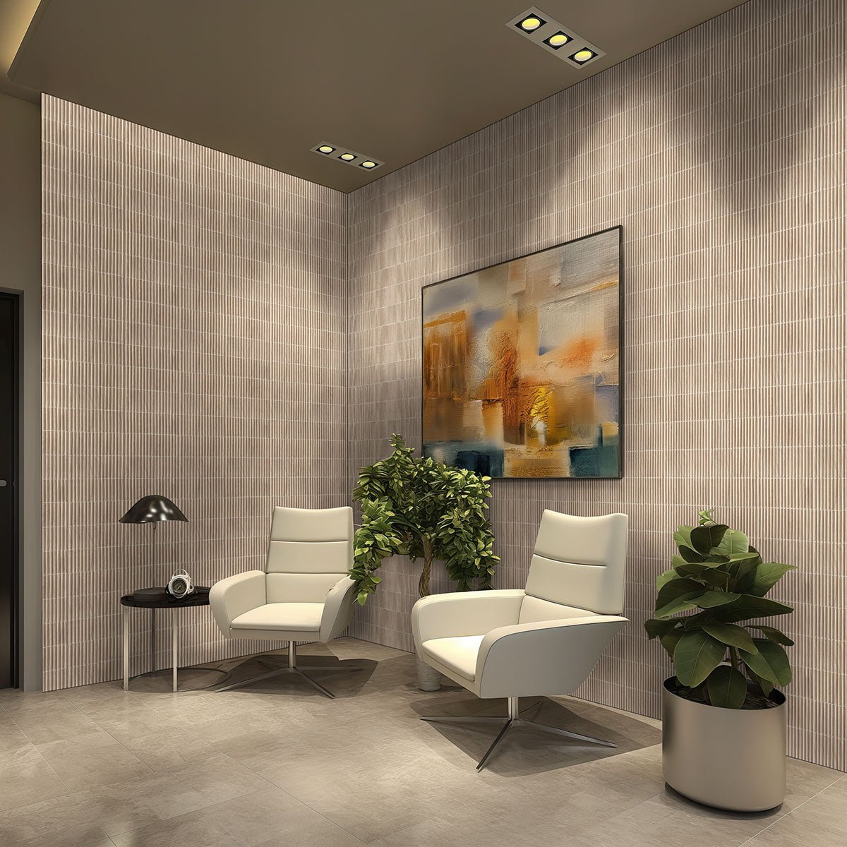 Sinfonia Piano Camel Porcelain MSI Field Tiles 4.5" X 9" Fluted Pattern MSI - Zicana Boutique - 4