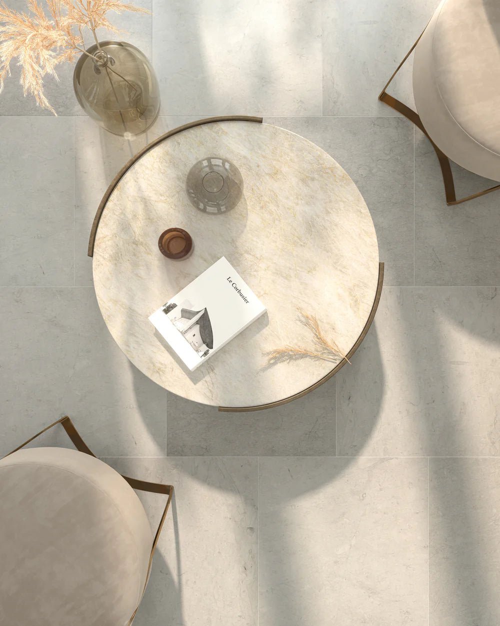 Smoke Royale Limestone Tile 24" x 24" Artistic Tile - Zicana Boutique - 2