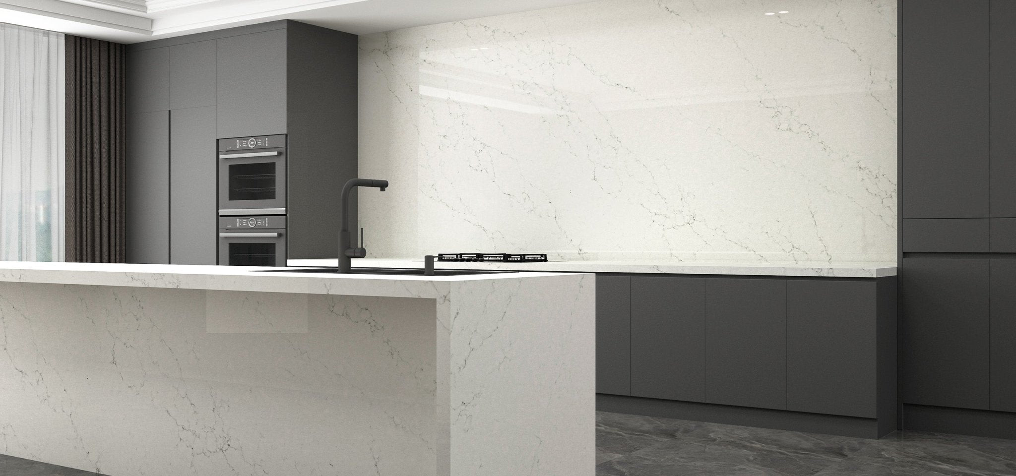 Statuario Mocha Variant Quartz Variant- Zicana Boutique -4