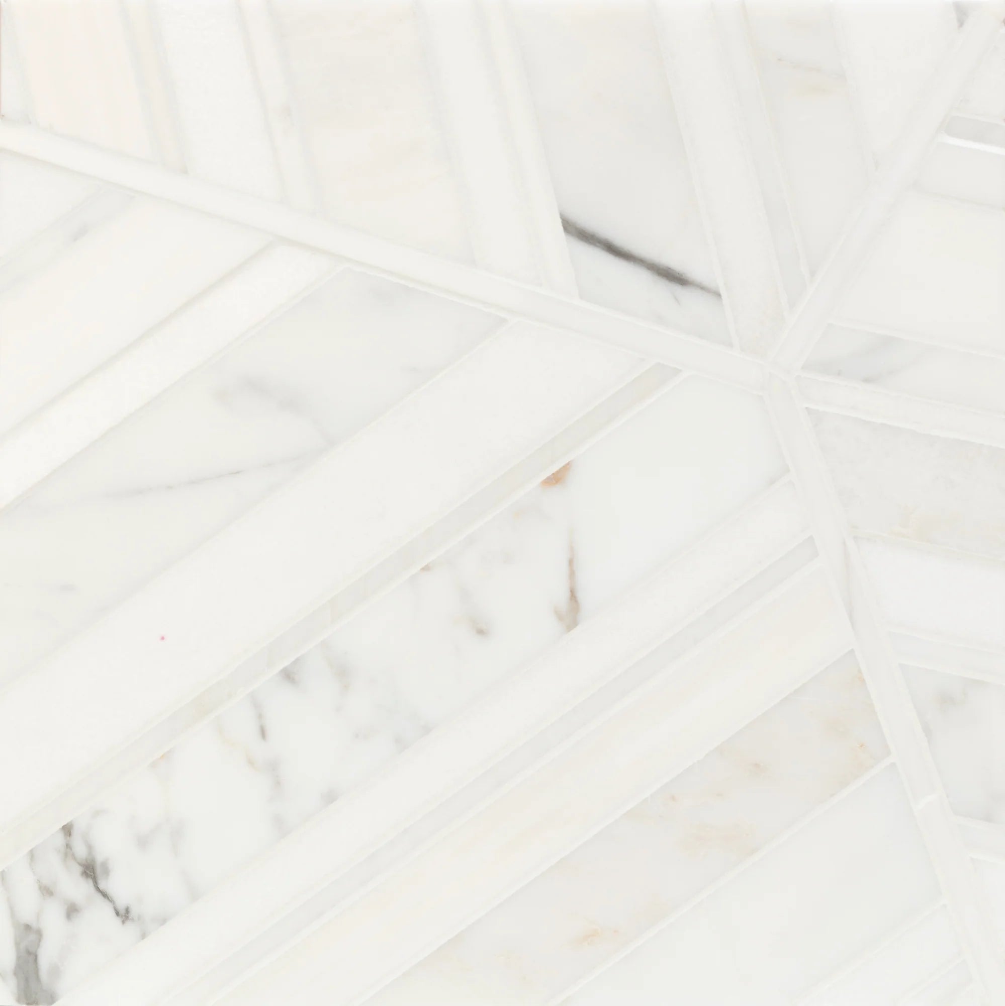 Strada Bianco Waterjet Mosaic Zicana Boutique - Zicana Boutique - 1