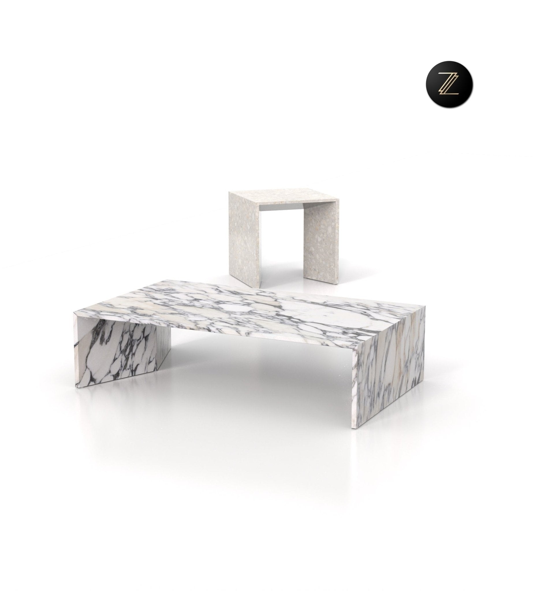 Stratos Side Table Marble Couture - Zicana Boutique - 5