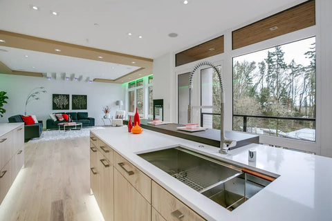 Super White Pental Quartz Architectural Surfaces - Zicana Boutique - 4