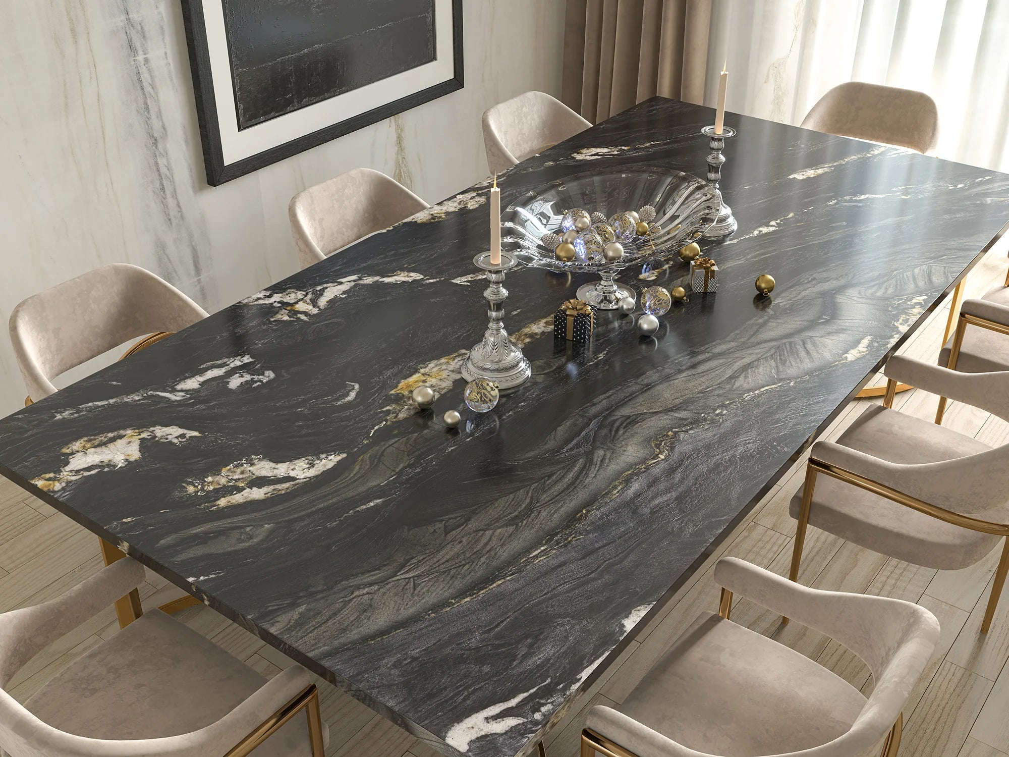 Tempest Black Quartzite Antolini - Zicana Boutique - 2