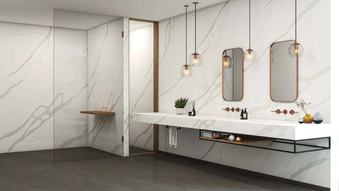 Terra Lite Grey Pental Quartz Architectural Surfaces - Zicana Boutique - 4