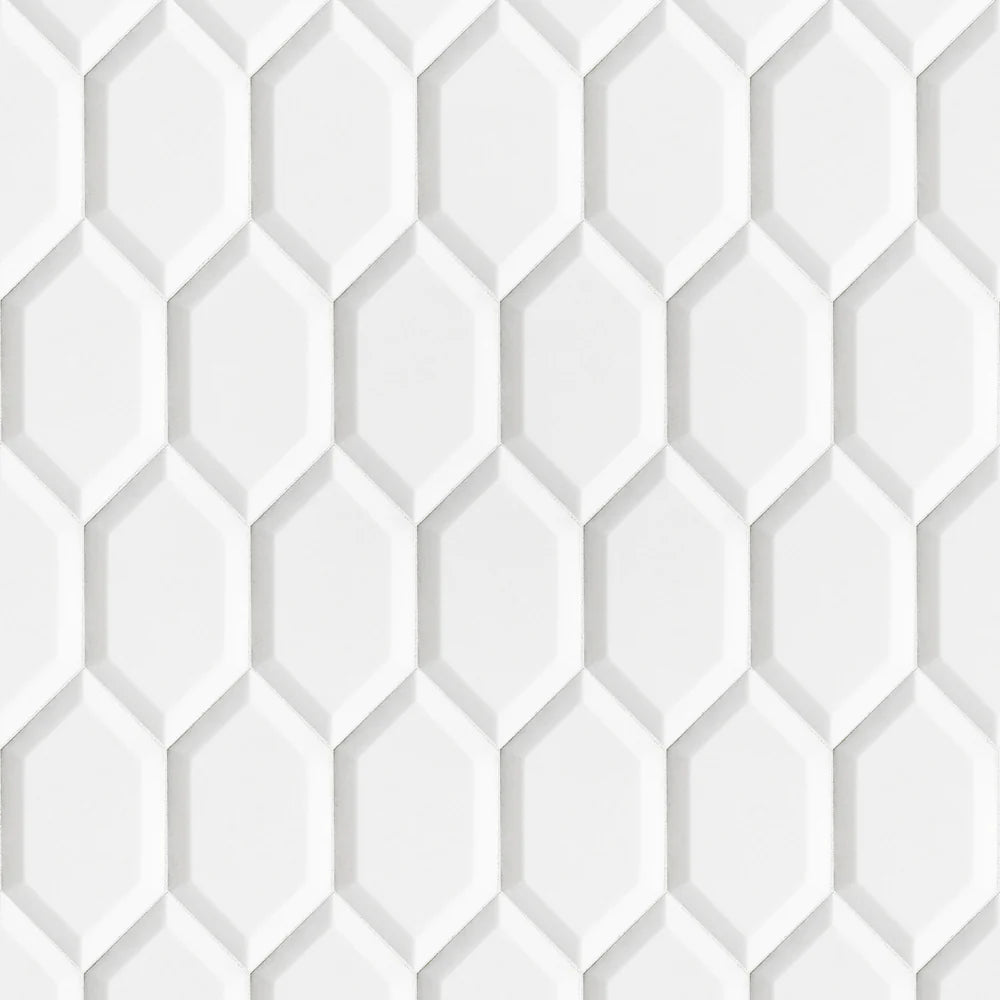 Thassos Marble Dimensional Mosaic Tile Zicana Boutique - Zicana Boutique - 1