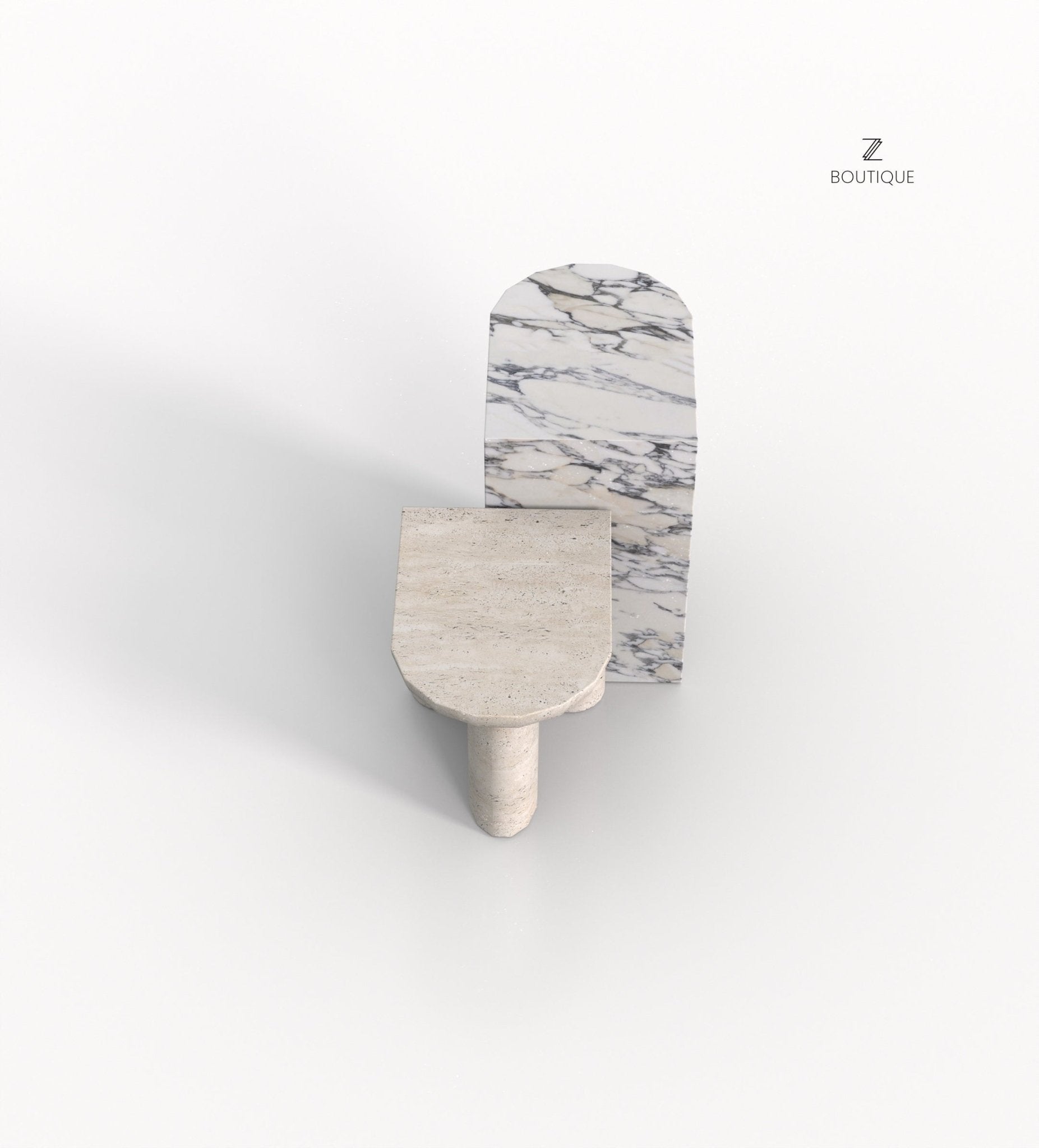 The Achilles Side Table Marble Couture - Zicana Boutique - 4