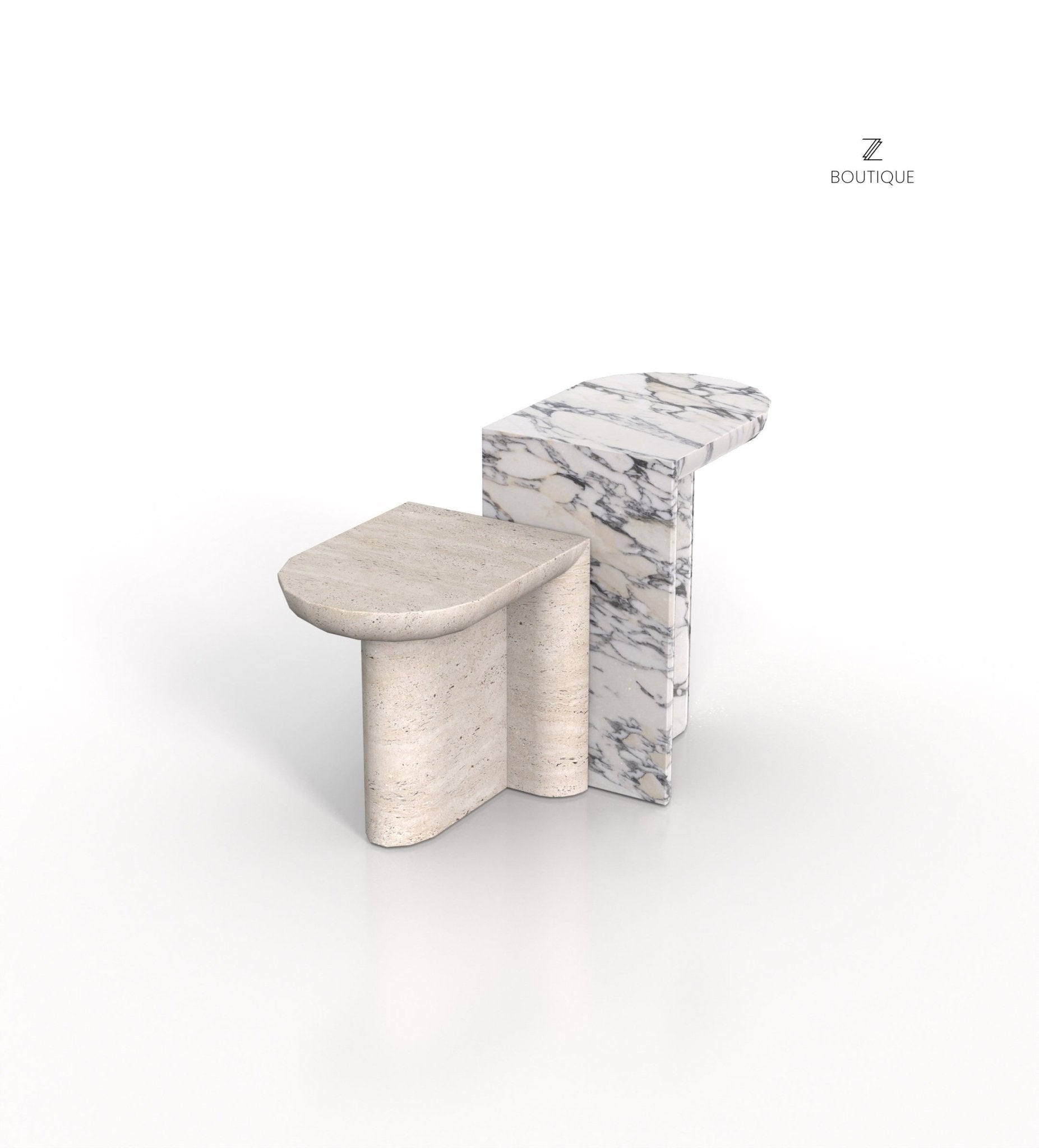 The Achilles Side Table Marble Couture - Zicana Boutique - 2