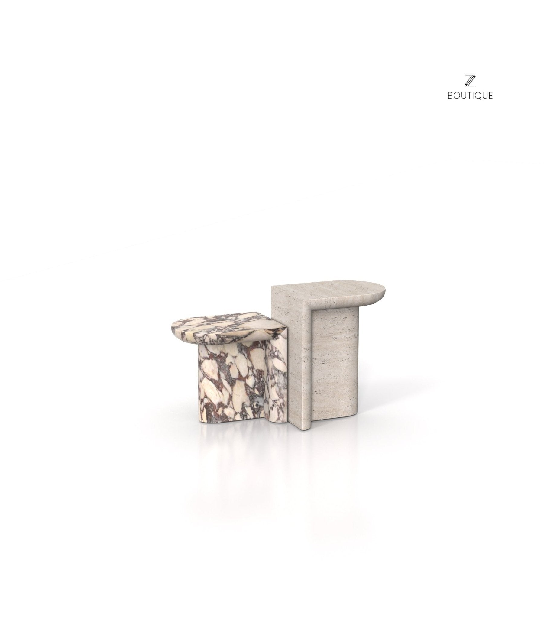 The Achilles Side Table Marble Couture - Zicana Boutique - 7