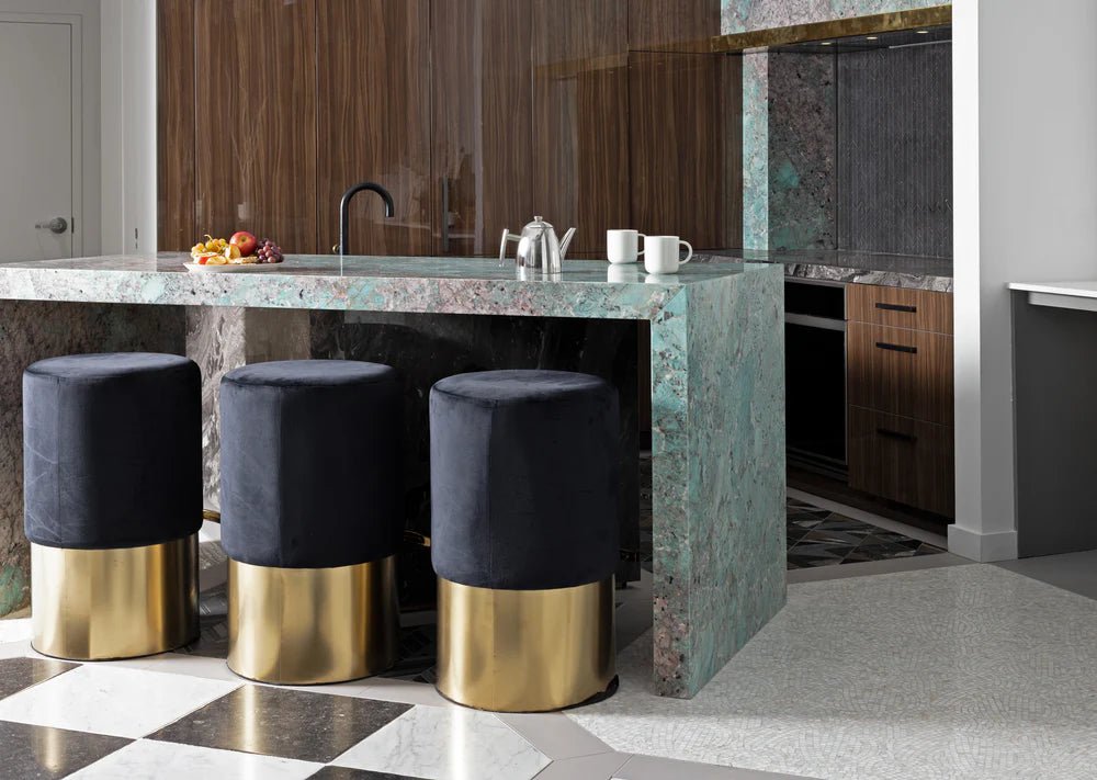 Thin Herringbone Nero Marble Mosaic Artistic Tile - Zicana Boutique - 3