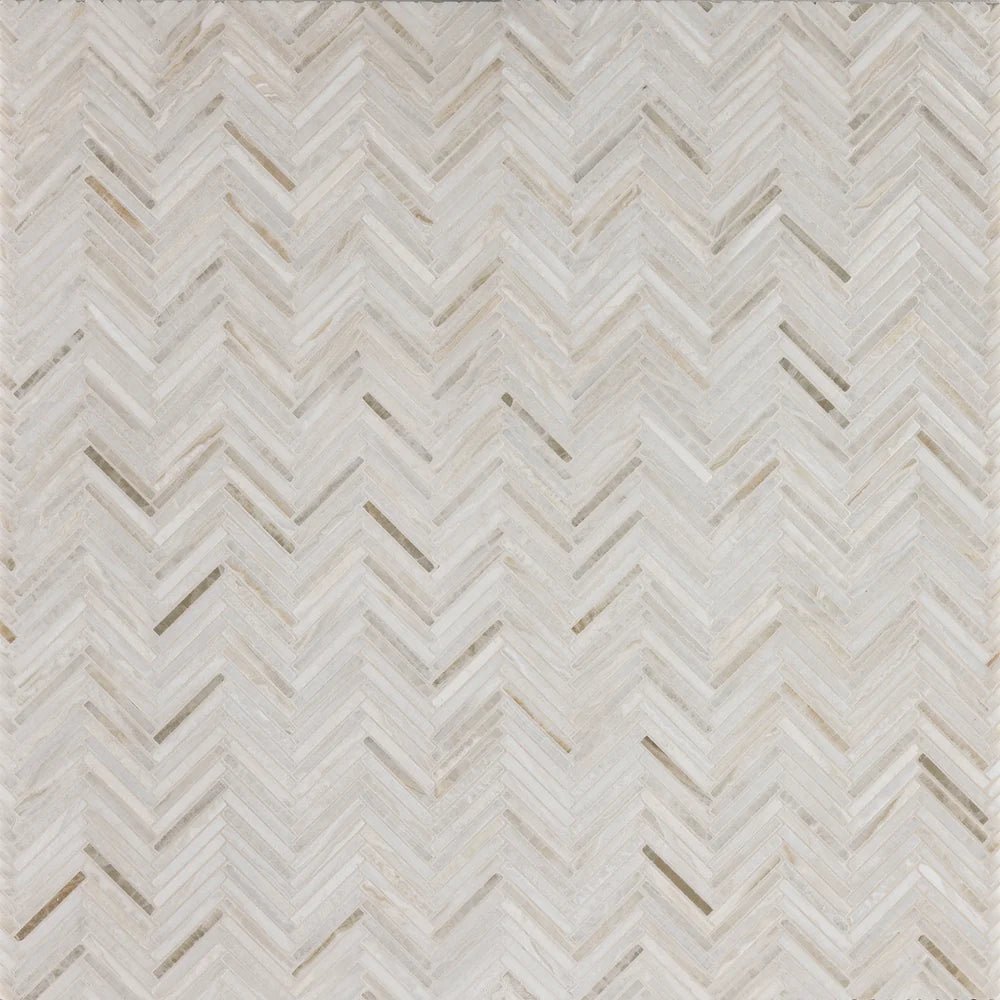 Thin Herringbone Vanilla Onyx Mosaic Artistic Tile - Zicana Boutique - 1
