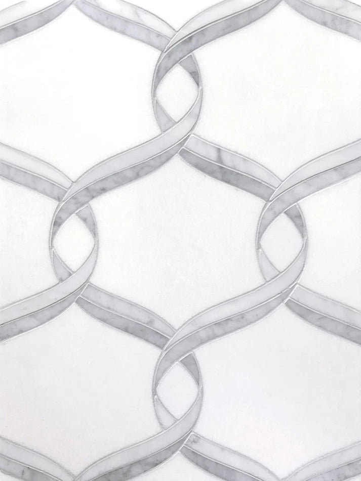 Transia Lissa Ornamental Marble Waterjet Mosaic Zicana Boutique - Zicana Boutique - 1