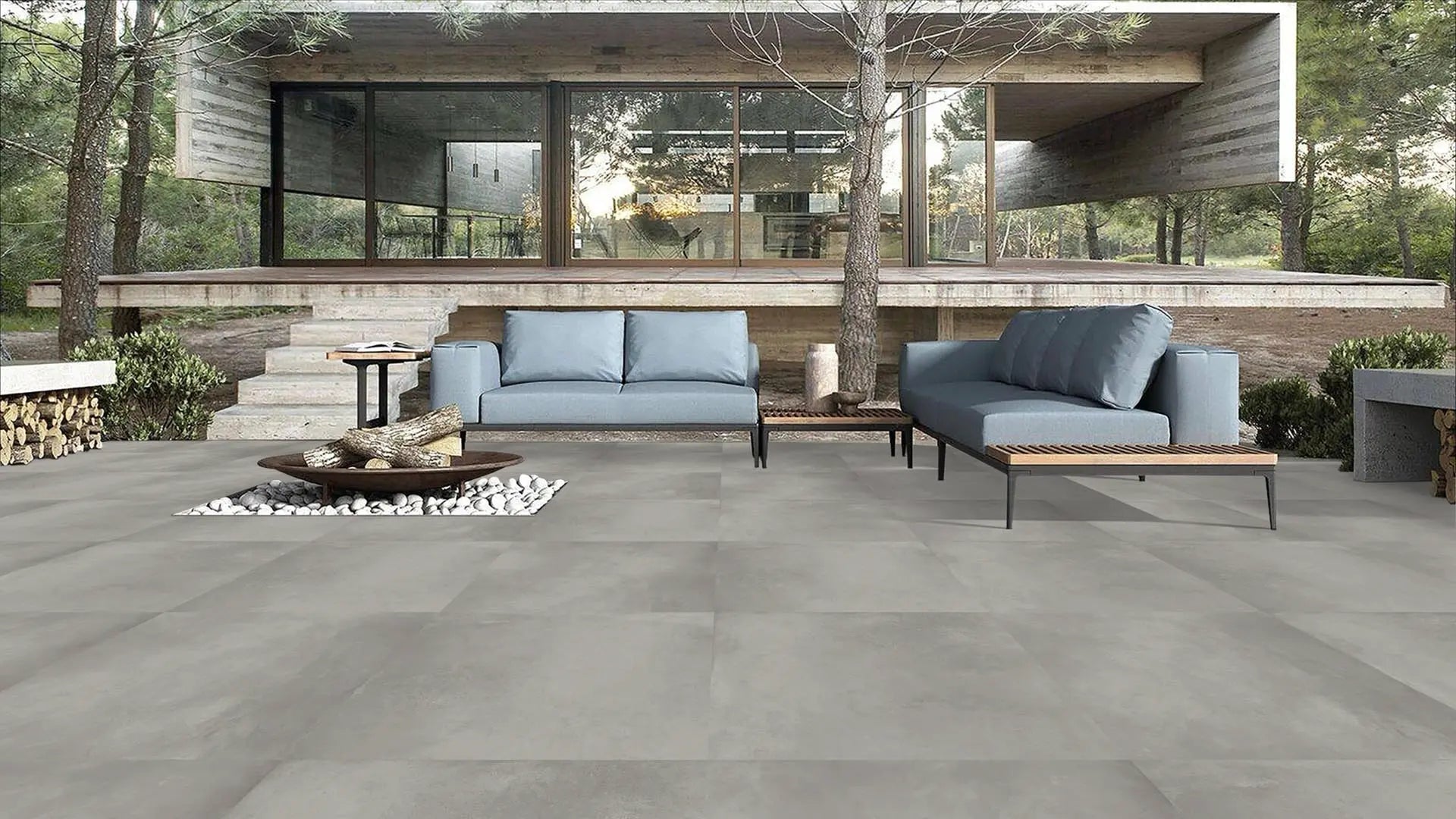 Ultra Solid Light Grey Raphael 24" x 24" Pavers Raphael Porcelain - Zicana Boutique - 2