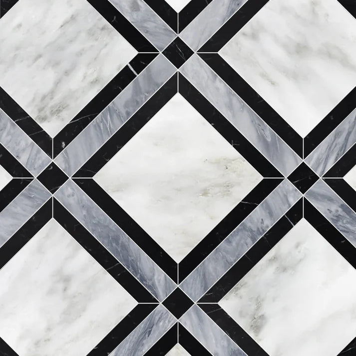 Umbraline Space Geometric Waterjet Marble Tile Zicana Boutique - Zicana Boutique - 1