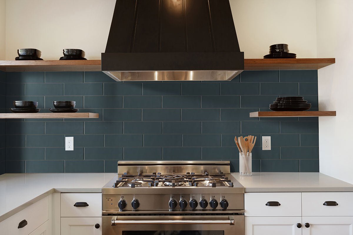 Urbano Navy Ceramic MSI Field Tiles 4" X 12" MSI - Zicana Boutique - 7