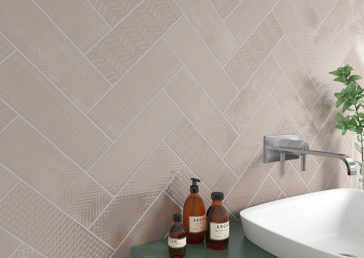 Urbano Warm Concrete 3D Mix Ceramic MSI Field Tiles 4" X 12" MSI - Zicana Boutique - 2