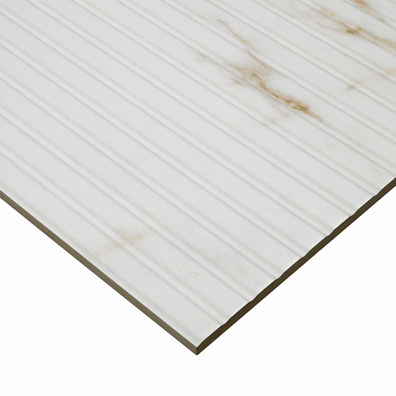 Urbanslat Marmi Gold Ceramic MSI Field Tiles 16" X 48" Fluted MSI - Zicana Boutique - 4