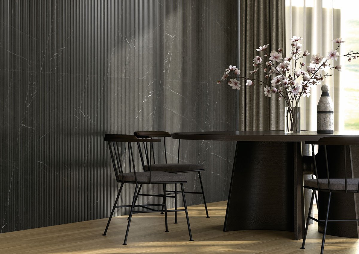 Urbanslat Marmi Noir Ceramic MSI Field Tiles 16" X 48" Fluted MSI - Zicana Boutique - 11