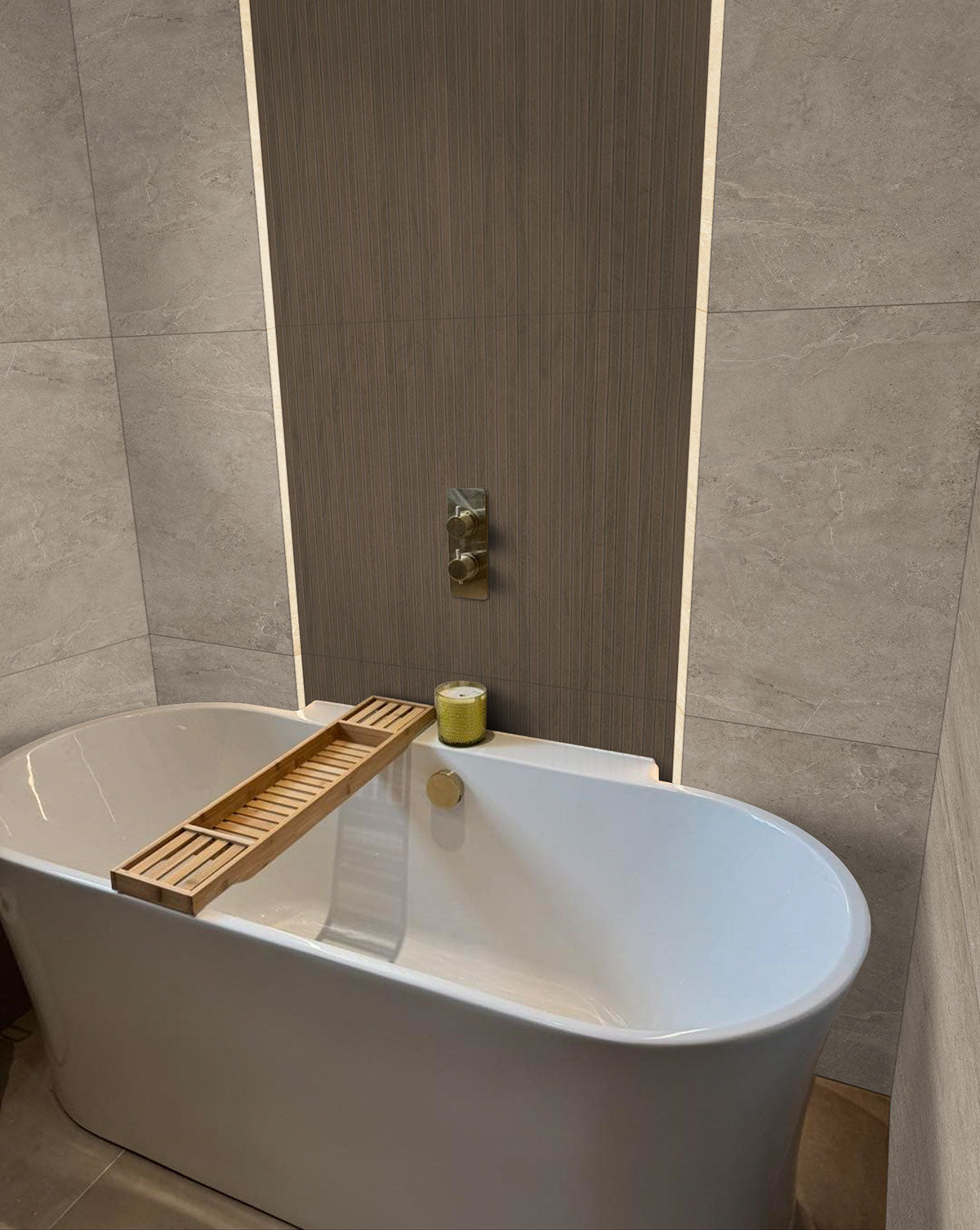 Urbanslat Tawny Ceramic MSI Field Tiles 16" X 48" Fluted MSI - Zicana Boutique - 13