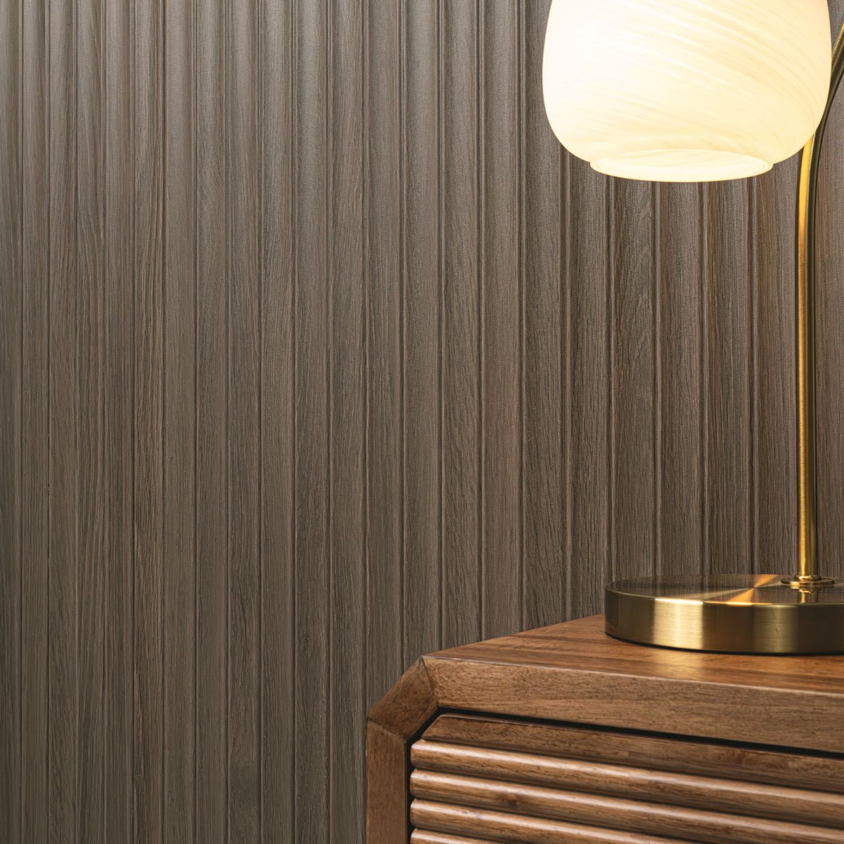 Urbanslat Umber Ceramic MSI Field Tiles 16" X 48" Fluted MSI - Zicana Boutique - 2