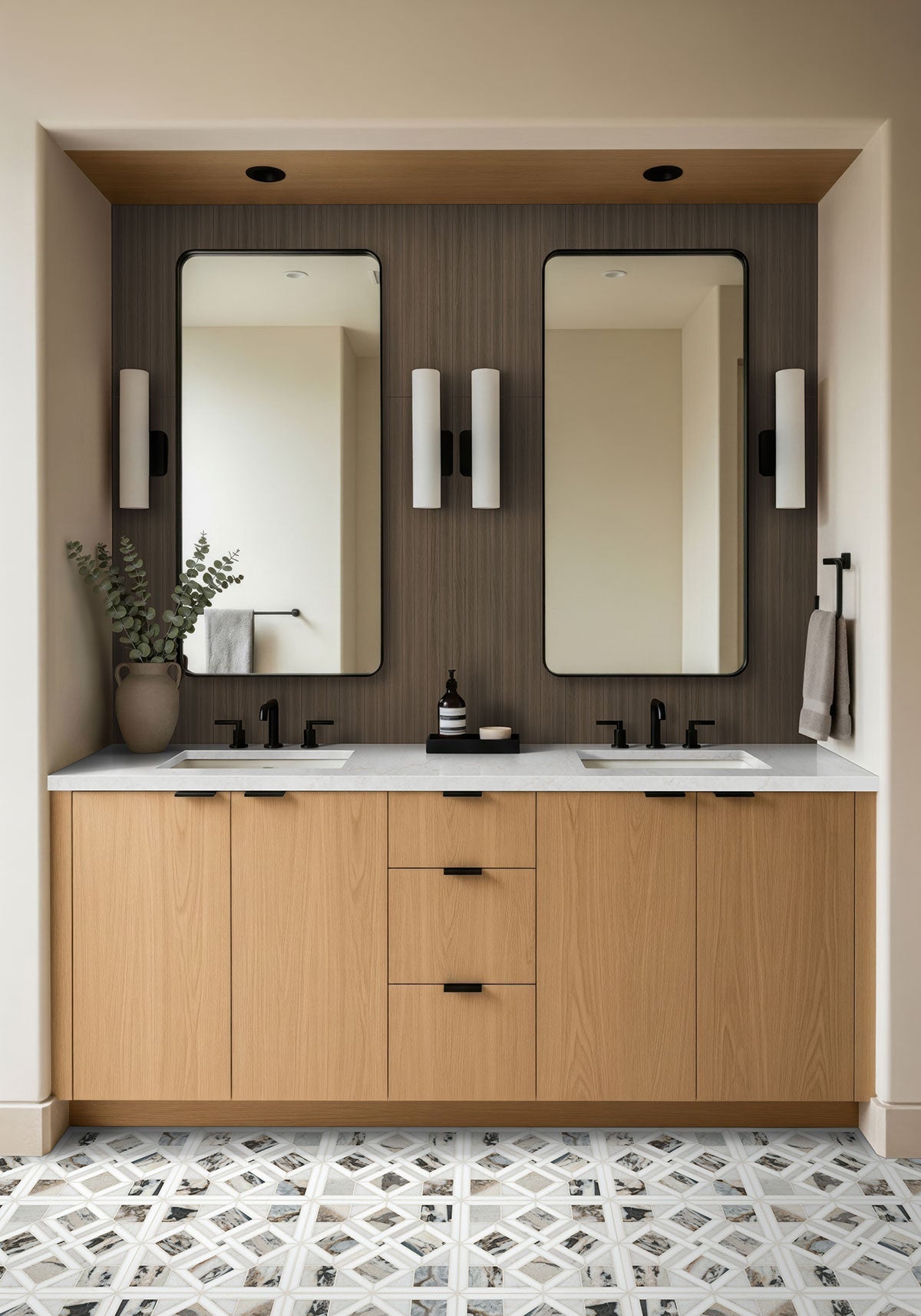 Urbanslat Umber Ceramic MSI Field Tiles 16" X 48" Fluted MSI - Zicana Boutique - 12