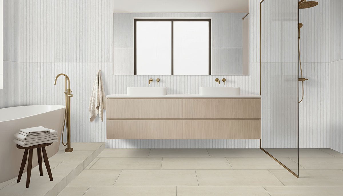 Urbanslat White Ceramic MSI Field Tiles 16" X 48" Fluted MSI - Zicana Boutique - 2