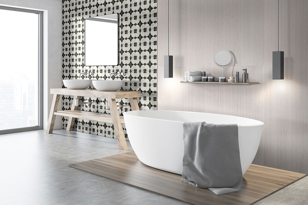 Urbanslat White Ceramic MSI Field Tiles 16" X 48" Fluted MSI - Zicana Boutique - 7