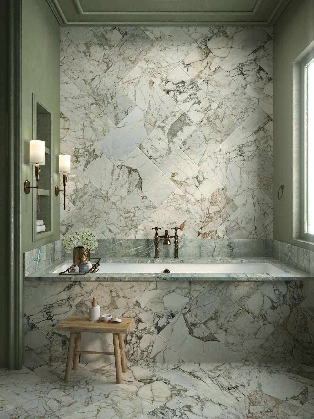 Verde Reale Classico Marble Tile 12" x 24" Zicana Boutique - Zicana Boutique - 2