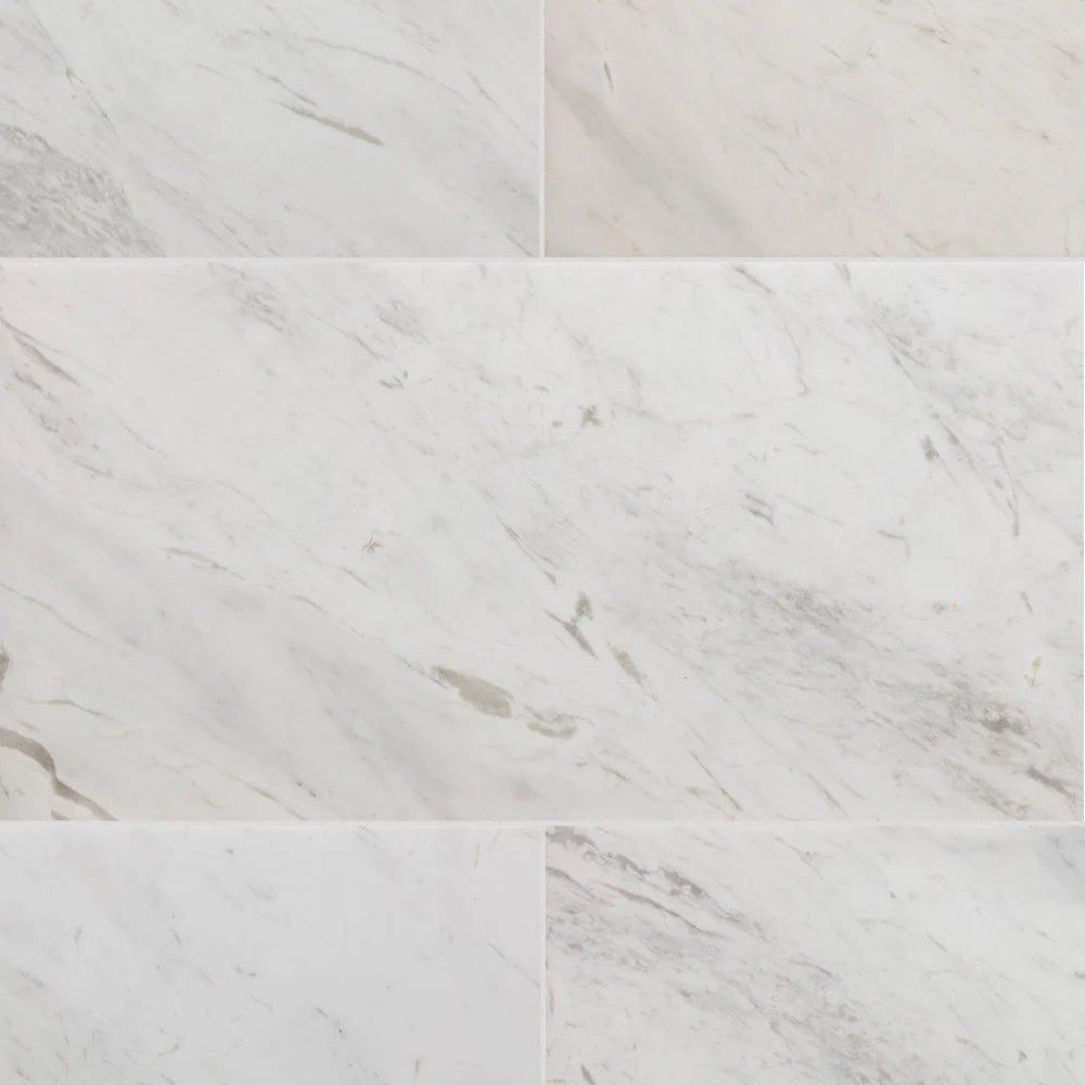 Volakas White Dolomite Marble Tile 12" x 24" Zicana Boutique - Zicana Boutique - 1