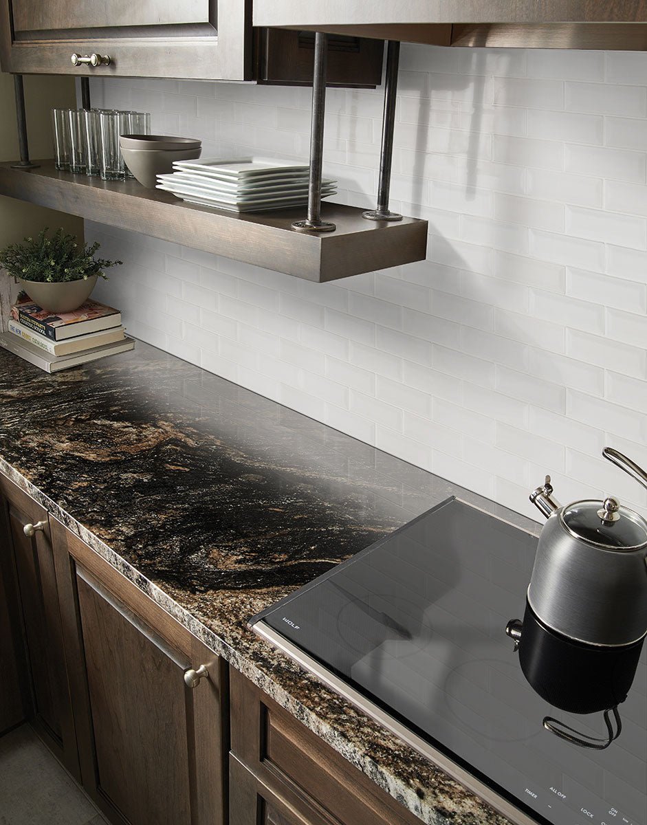 Whisper White Beveled Ceramic MSI Mosaic Tiles 2" X 6" Subway Pattern MSI - Zicana Boutique - 5