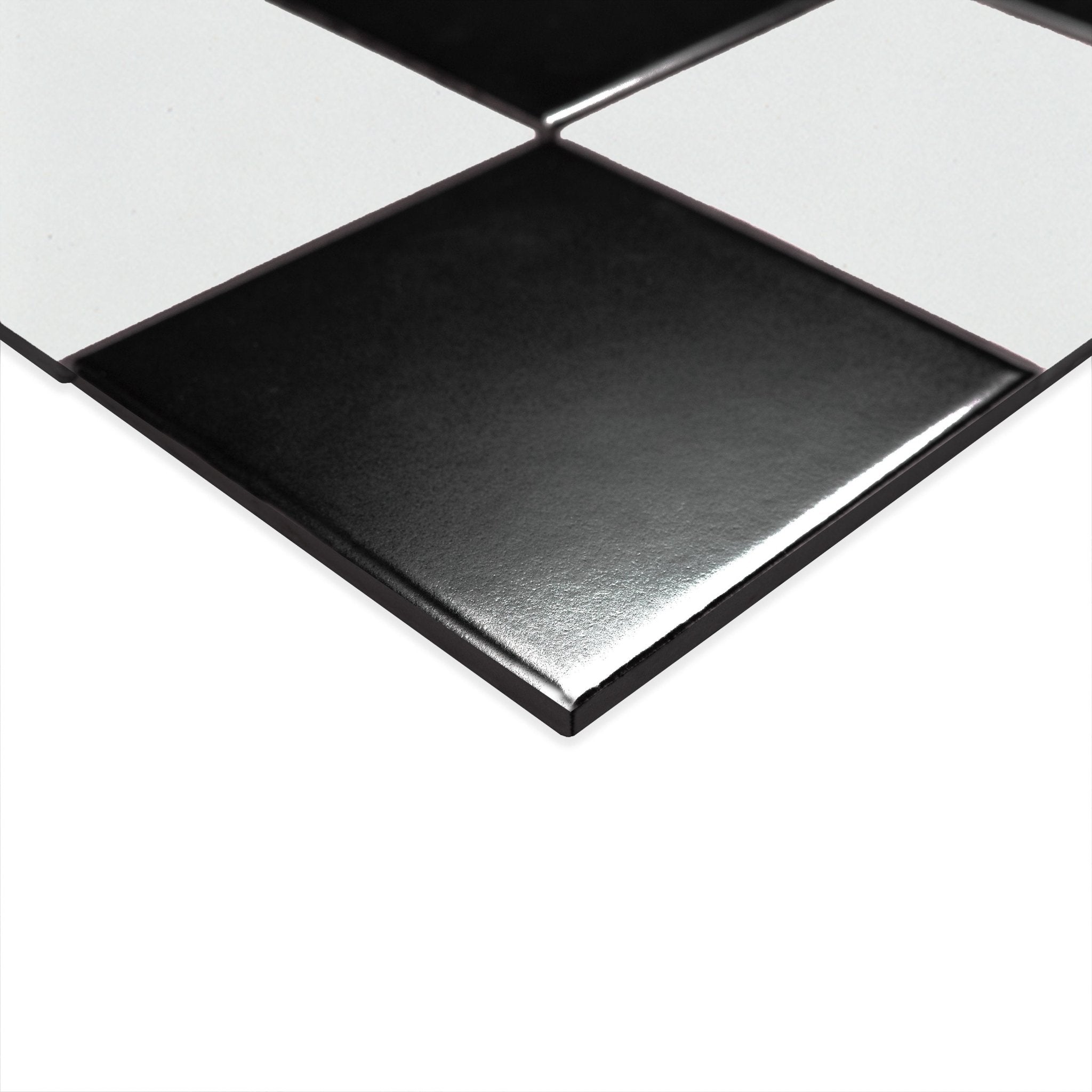 White And Black Porcelain MSI Field Tiles 4" Checkered Pattern MSI - Zicana Boutique - 3