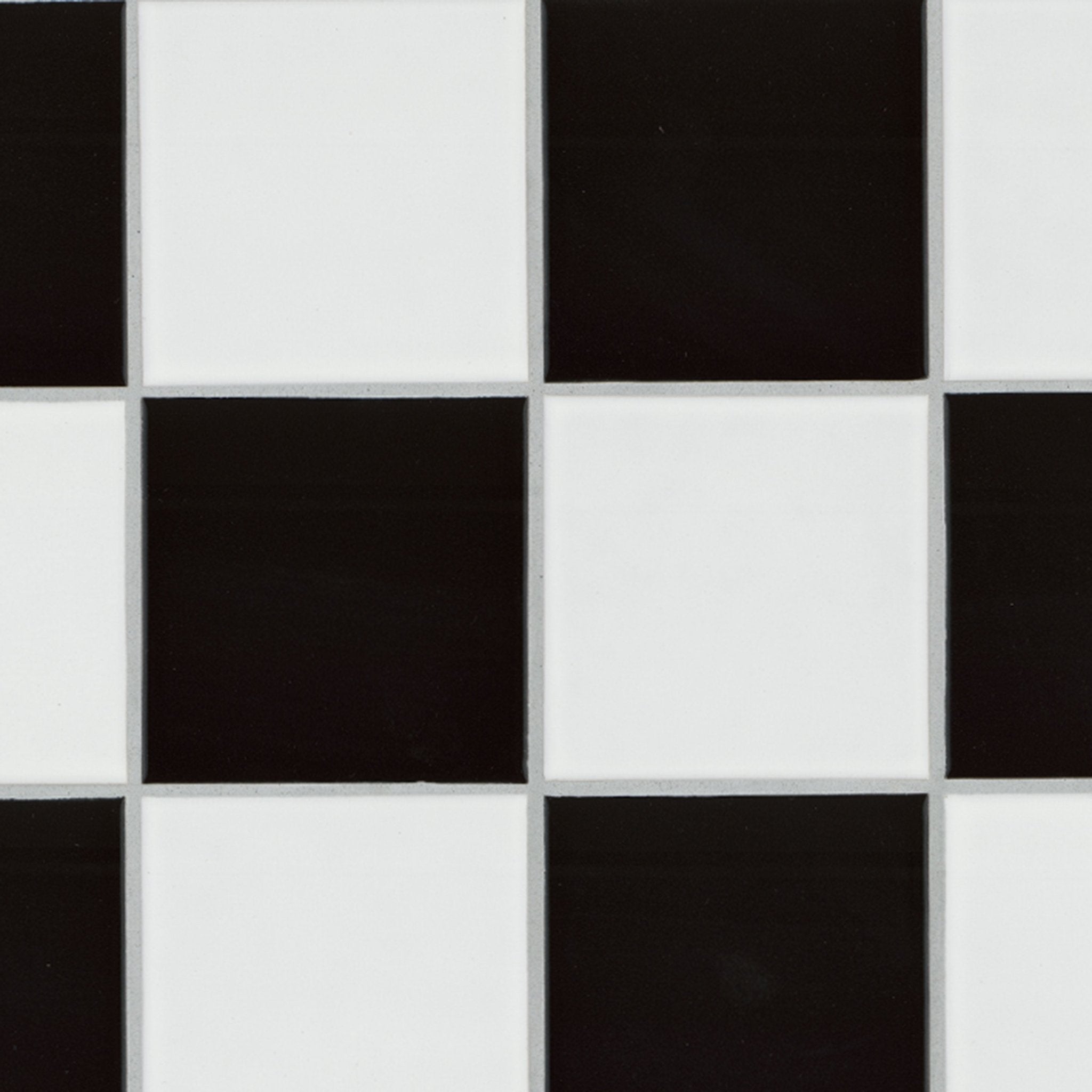 White And Black Porcelain MSI Field Tiles 4" Checkered Pattern MSI - Zicana Boutique - 1