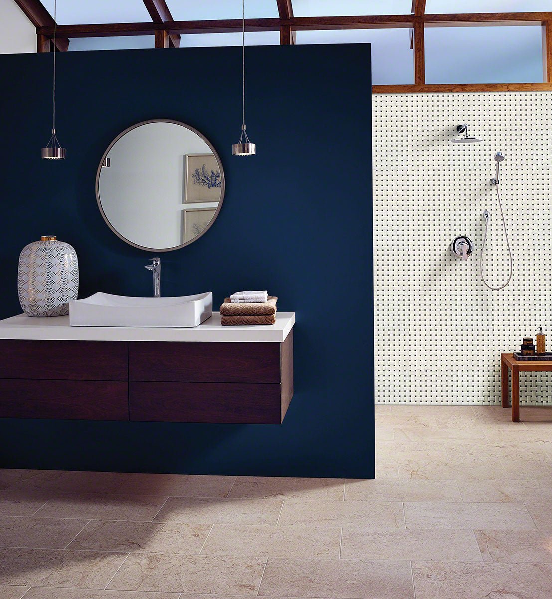 White And Black Porcelain MSI Mosaic Tiles 12" X 12" Basketweave Pattern MSI - Zicana Boutique - 4