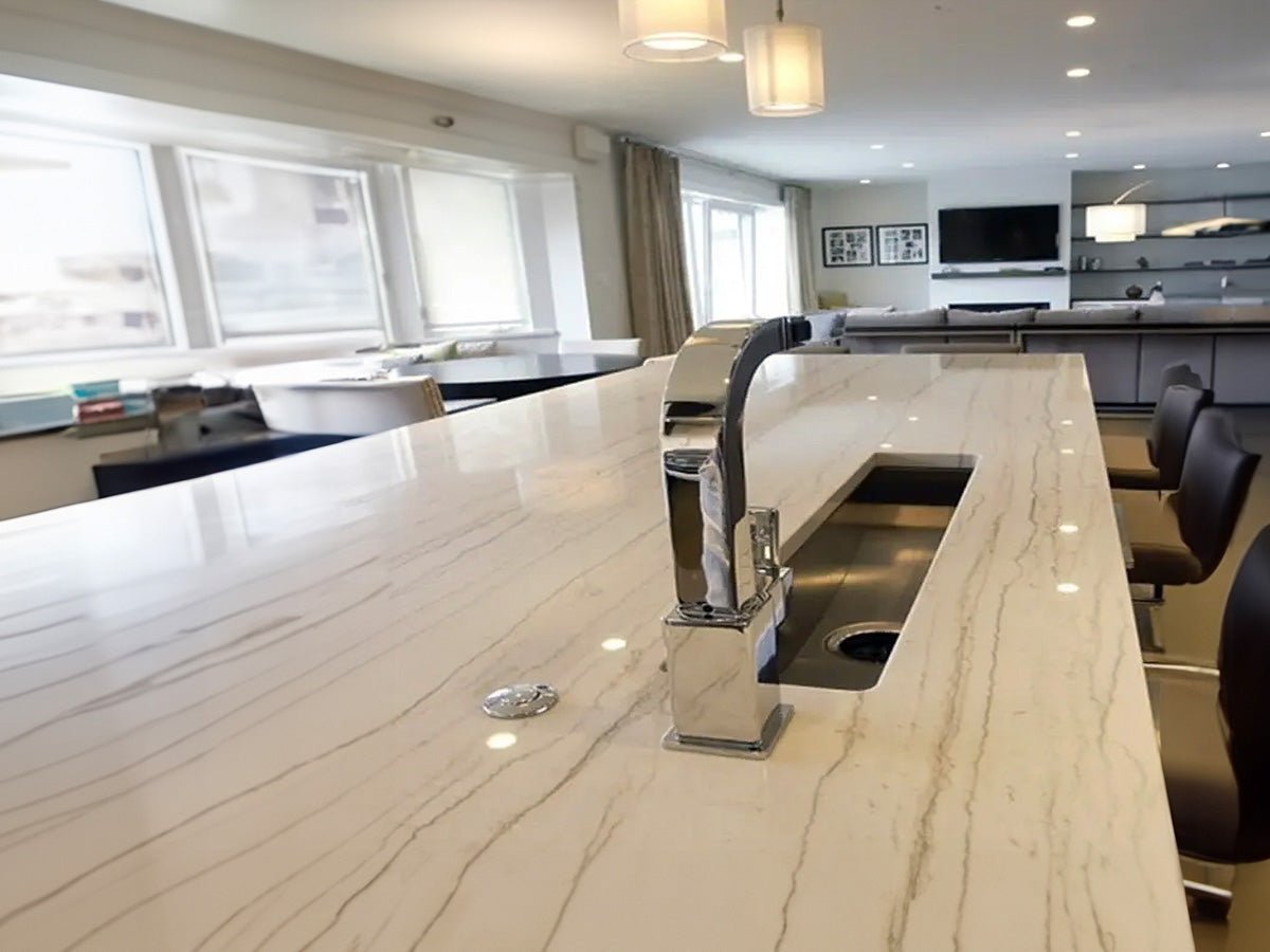 White Macaubas Veincut Quartzite Antolini - Zicana Boutique - 6