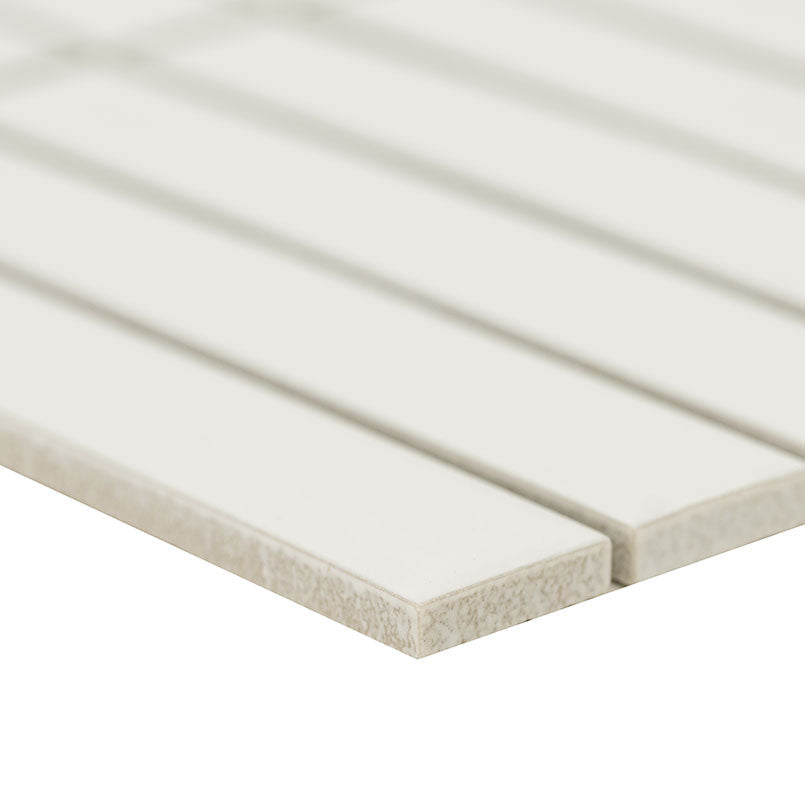 White Porcelain MSI Mosaic Tiles 1" X 6" Stack Pattern MSI - Zicana Boutique - 3