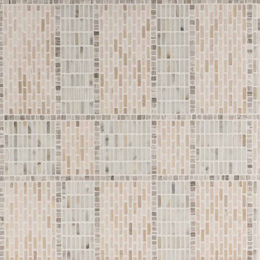 Windowpane Plaid Moca Mosaic Artistic Tile - Zicana Boutique - 1