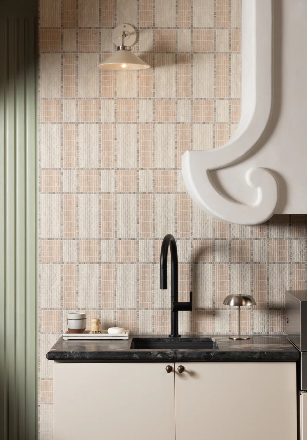 Windowpane Plaid Pink Mosaic Artistic Tile - Zicana Boutique - 2