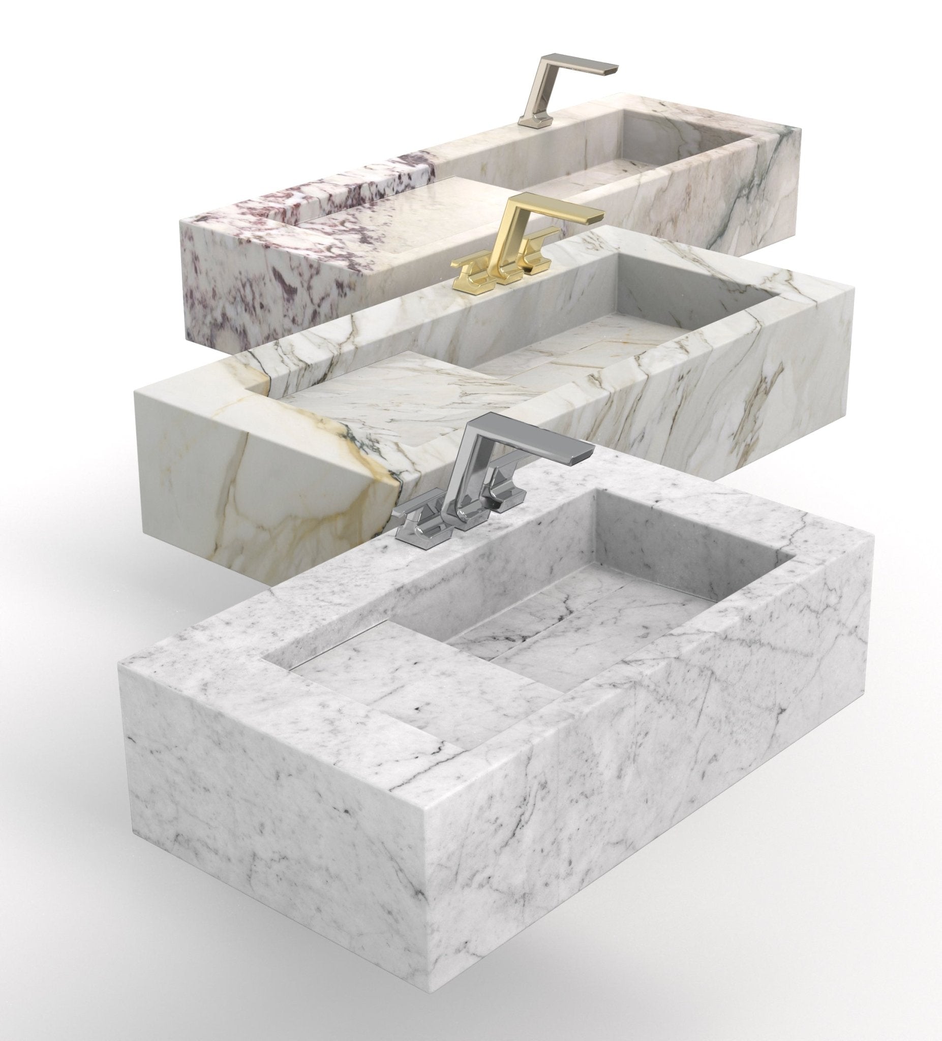Wish (L) Floating Sinks Marble Couture - Zicana Boutique - 6