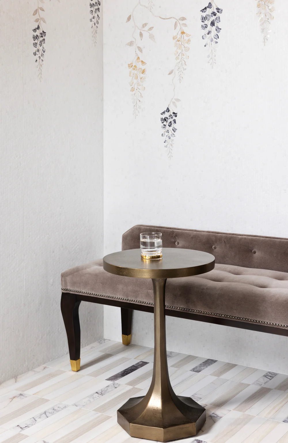 Wisteria Bianco Dolomiti Waterjet Mosaic Artistic Tile - Zicana Boutique - 5