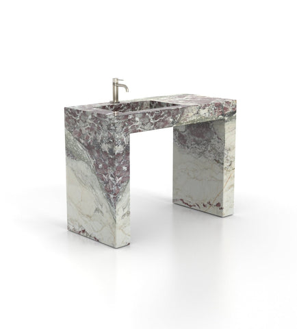 Wonder 48 - L Pedestal Sink - Zicana Boutique - 8