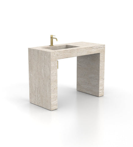 Wonder 48 - L Pedestal Sink - Zicana Boutique - 14