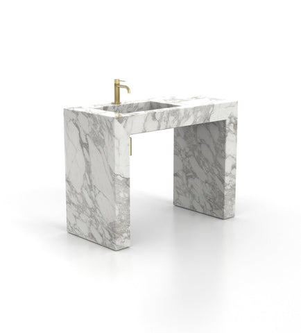 Wonder 48 - L Pedestal Sink - Zicana Boutique - 11