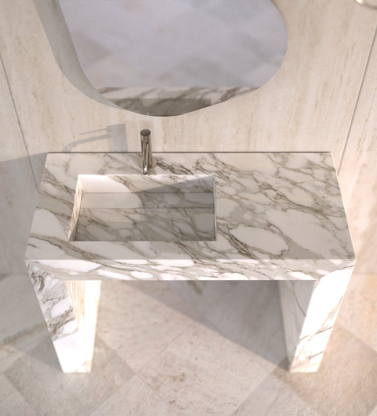 Wonder 48 - L Pedestal Sink Zicana Boutique - Zicana Boutique - 4