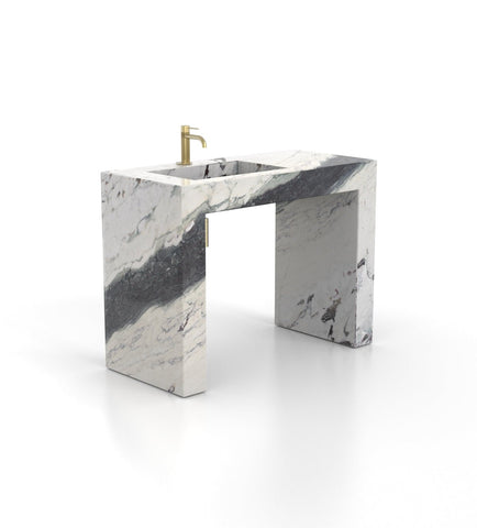 Wonder 48 - L Pedestal Sink - Zicana Boutique - 12