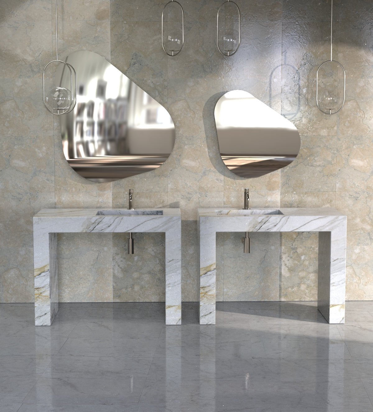 Wonder 48 - L Pedestal Sink Zicana Boutique - Zicana Boutique - 7