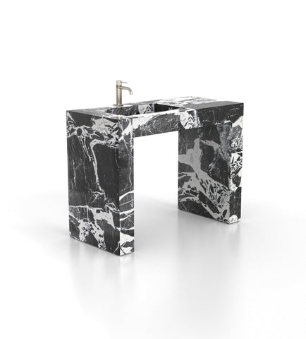 Wonder 48 - L Pedestal Sink - Zicana Boutique - 10