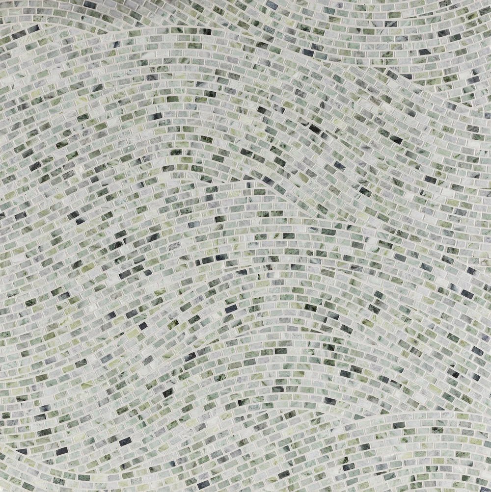Xanadu Falls Matcha Verde Marble Mosaic Artistic Tile - Zicana Boutique - 1